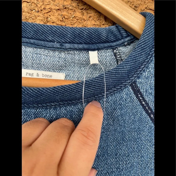 RAG & BONE Denim T-Shirt Dress small - Picture 7 of 11